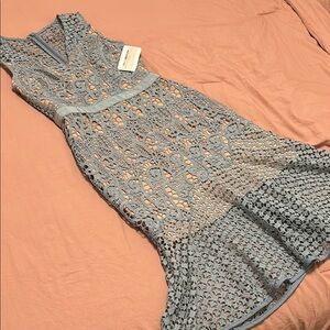 NWT Adeline Rae Elegant Blue Lace Dress